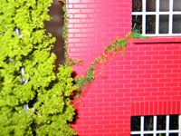 Fassade des neuen Lokschuppen im Innenteil